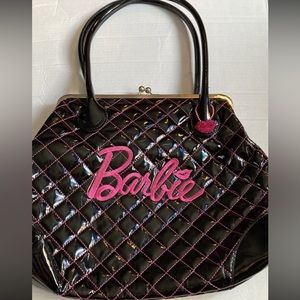 Barbie quilted purse (rare) black and pink